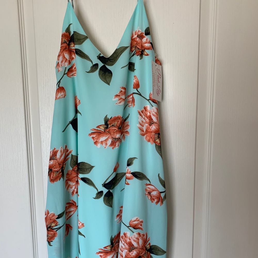 Mint floral dress